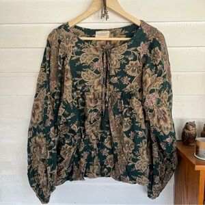 Ralph Lauren Paisley Peasant Top